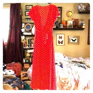 Polka Dot Maxi Dress